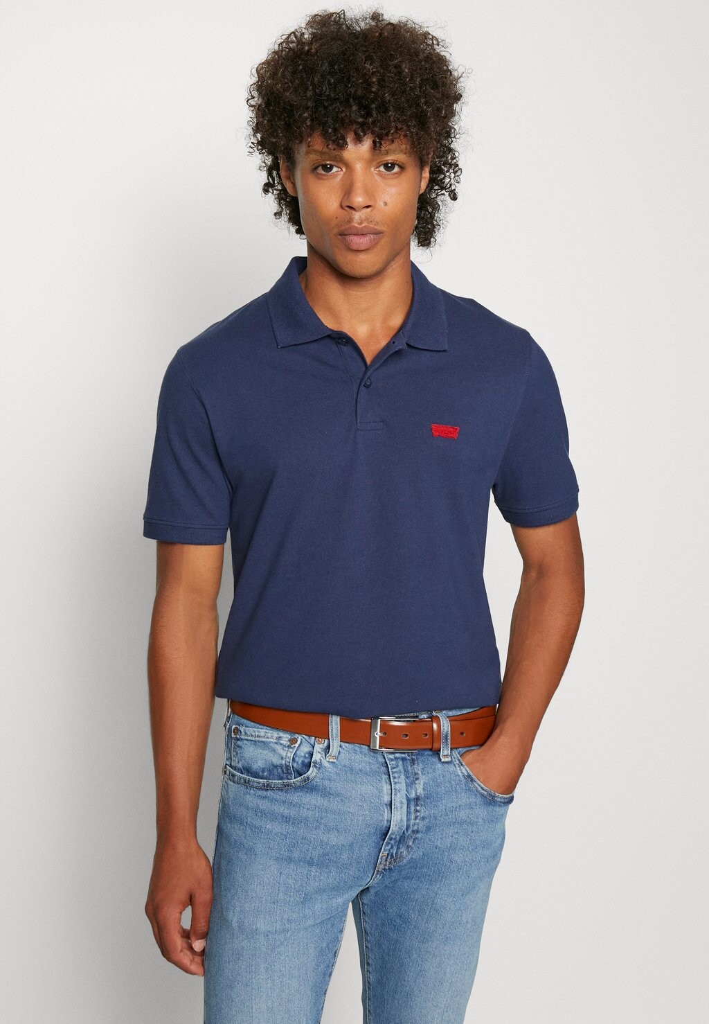 Поло Slim Housemark Polo Levi's, цвет naval academy garment dye naval academy — фото 4