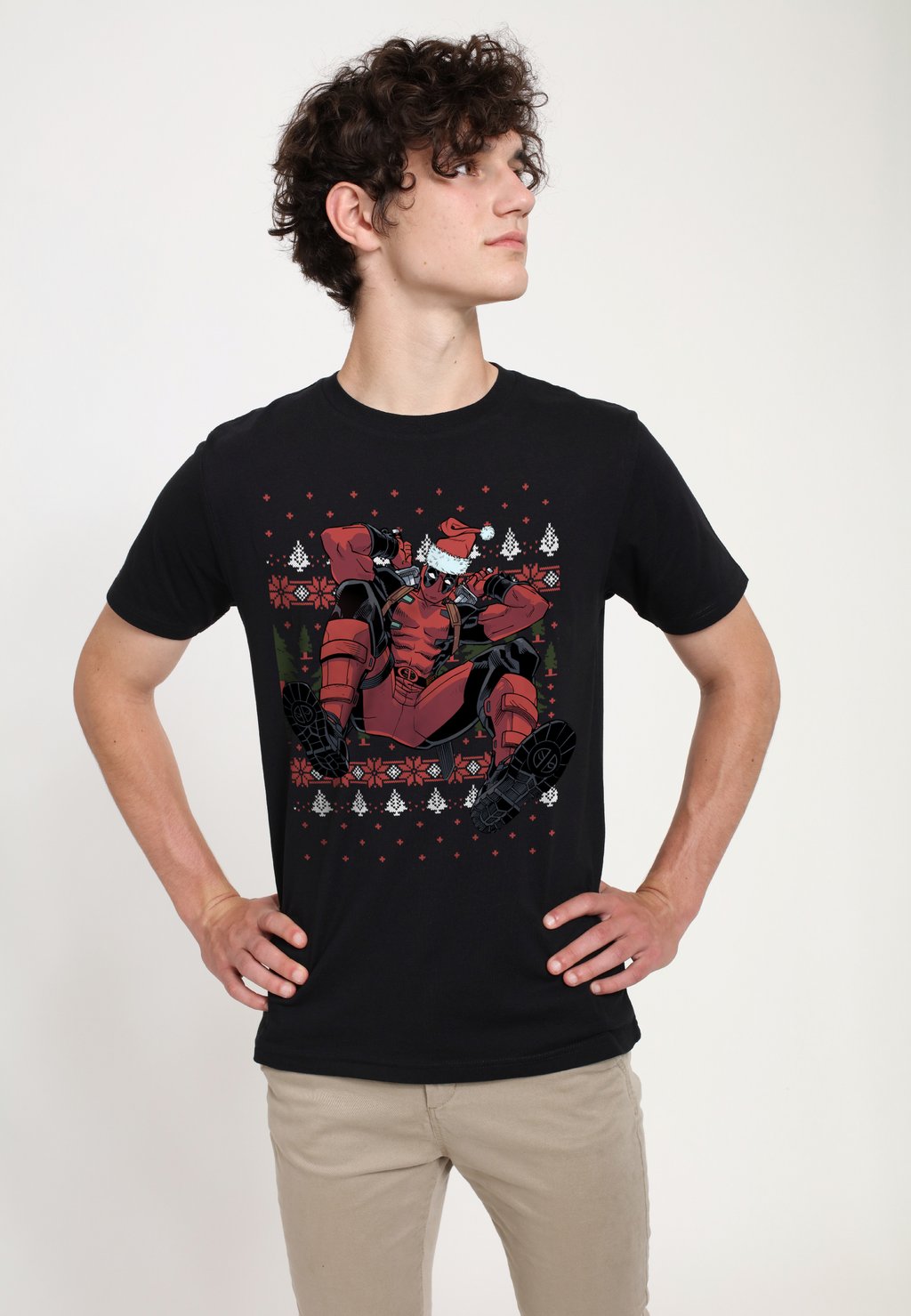 

Футболка с принтом DEADPOOL CHRISTMAS KILLER Marvel, черный