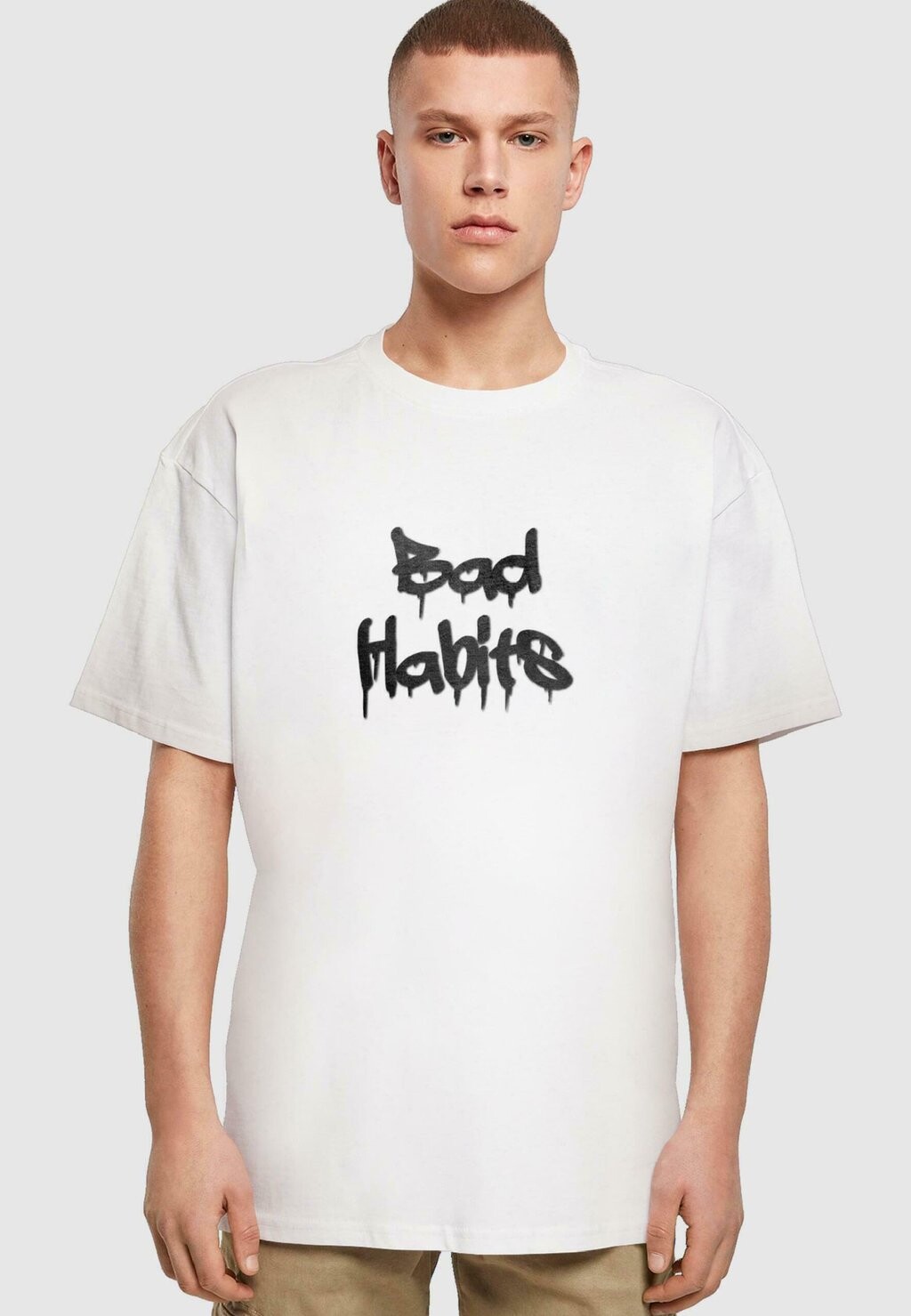 

Футболка с принтом BAD HABITS HEAVY Merchcode, белый