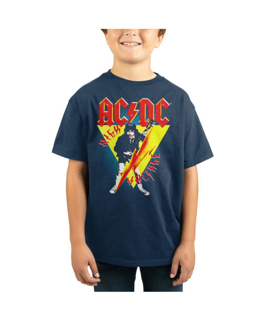 Детская футболка ACDC High Voltage темно-синего цвета, размер XL AC/DC, Blue — фото 2