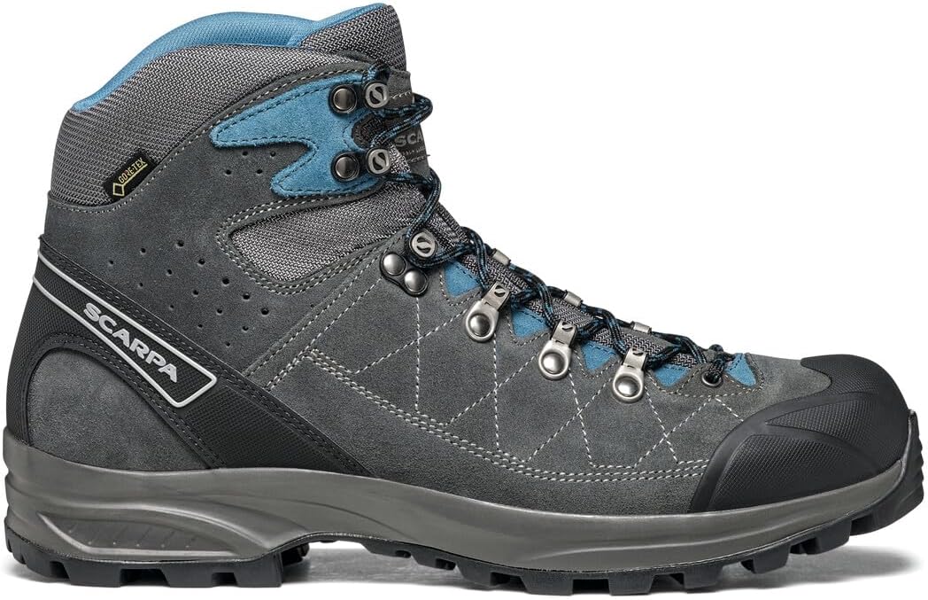 Мужские ботинки SCARPA Kailash Trek GTX водонепроницаемые с Gore-Tex, легкие, для бэкпекинга и походов, синий/серый — фото 4