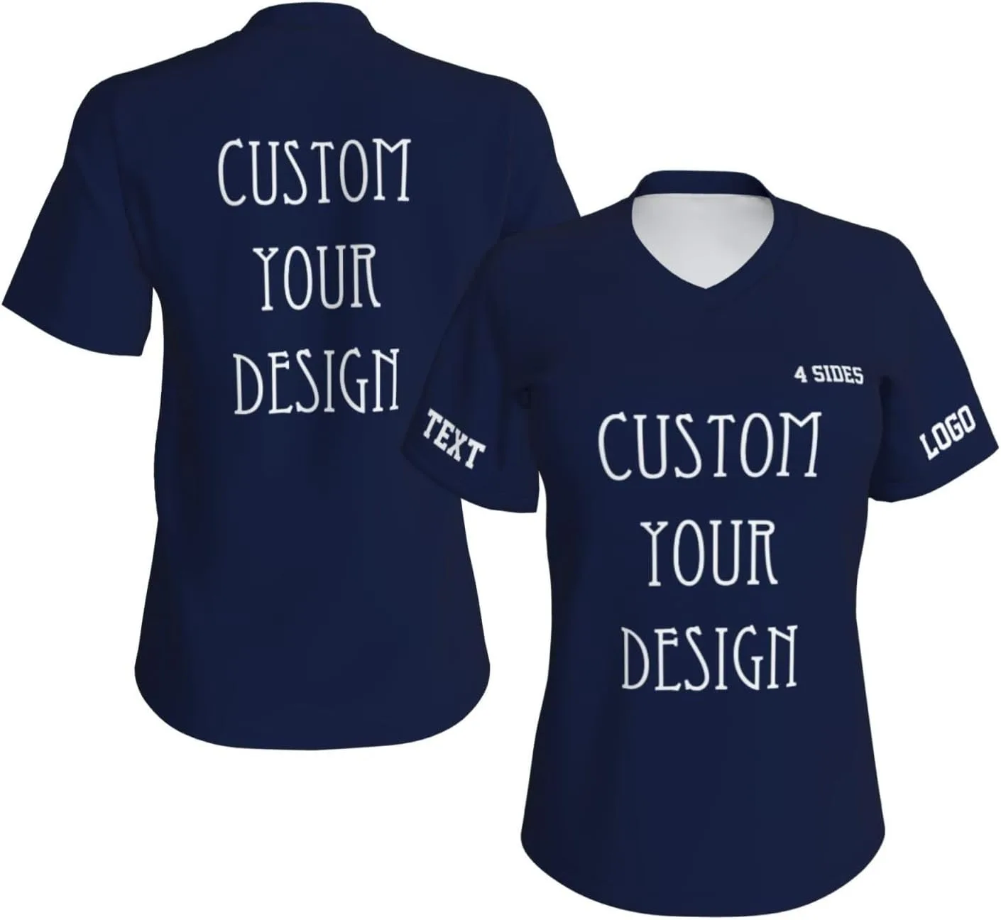 

Футболка с принтом на 4 сторонах и логотипом