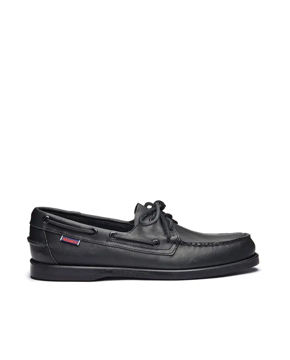 

Мужские туфли-лодочки черные кожаные Sebago