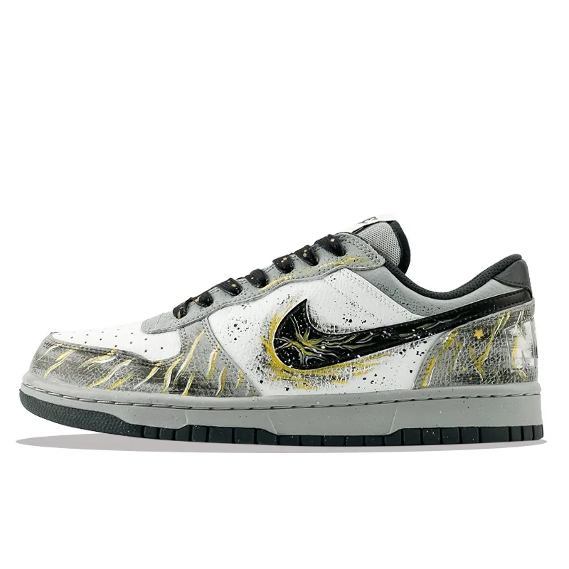 Кроссовки кожаные Nike Big Ash Black Gold — фото 3