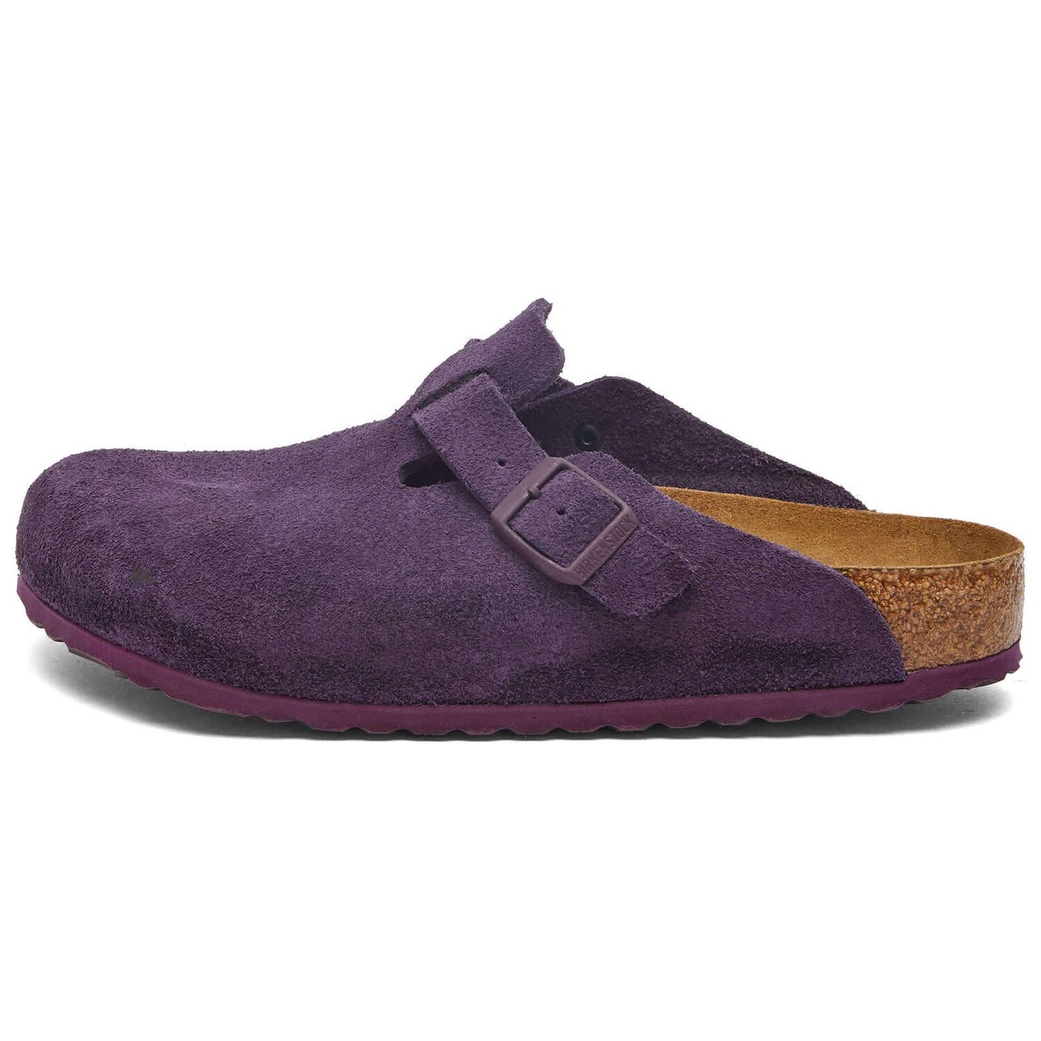 Бостон Мягкая Стелька Замша Винный Birkenstock