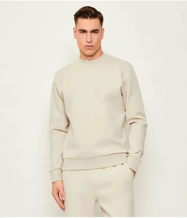 Толстовка Salbo regular fit Boss Green, бежевый