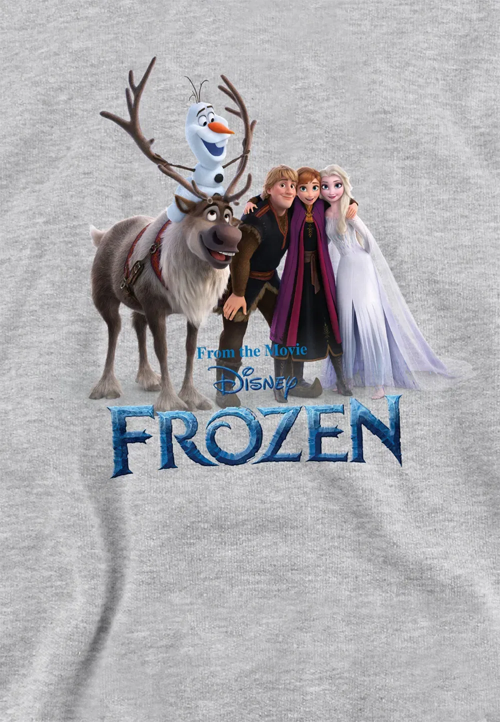 Детский худи Disney с принтом Frozen, серый — фото 2
