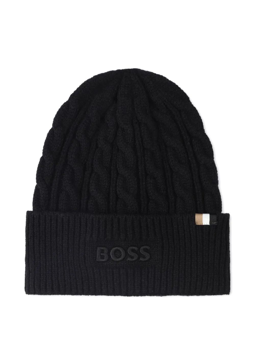 

Шапка бини фактурной вязки BOSS Kidswear, черный