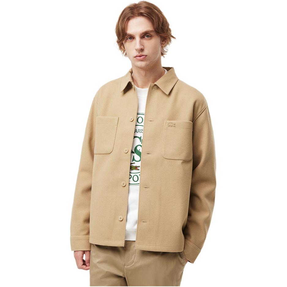 Рубашка Unisex LACOSTE Milk Coffee, молочный кофе — фото 4