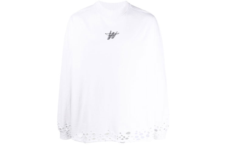 

Футболка с высоким воротником и логотипом WD WE11DONE, белый