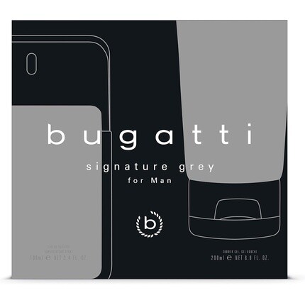 Туалетная вода Bugatti Signature Grey Man 100 мл + гель для душа 200 мл - подарочный набор — фото 3
