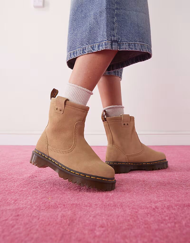 Ботинки Dr Martens Anistone Lo в цвете саванна-загар