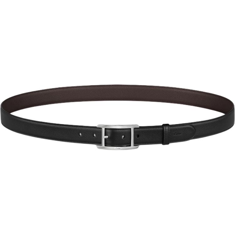 

Cartier Двусторонний ремень из зерненой кожи крупного рогатого скота Unisex Black/Brown Ширина 3cm