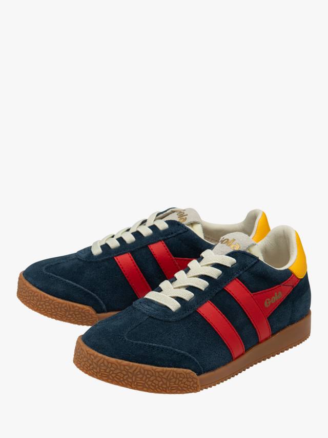 Детские кроссовки Elan Low на шнуровке Gola, Navy/Red/Sun — фото 3