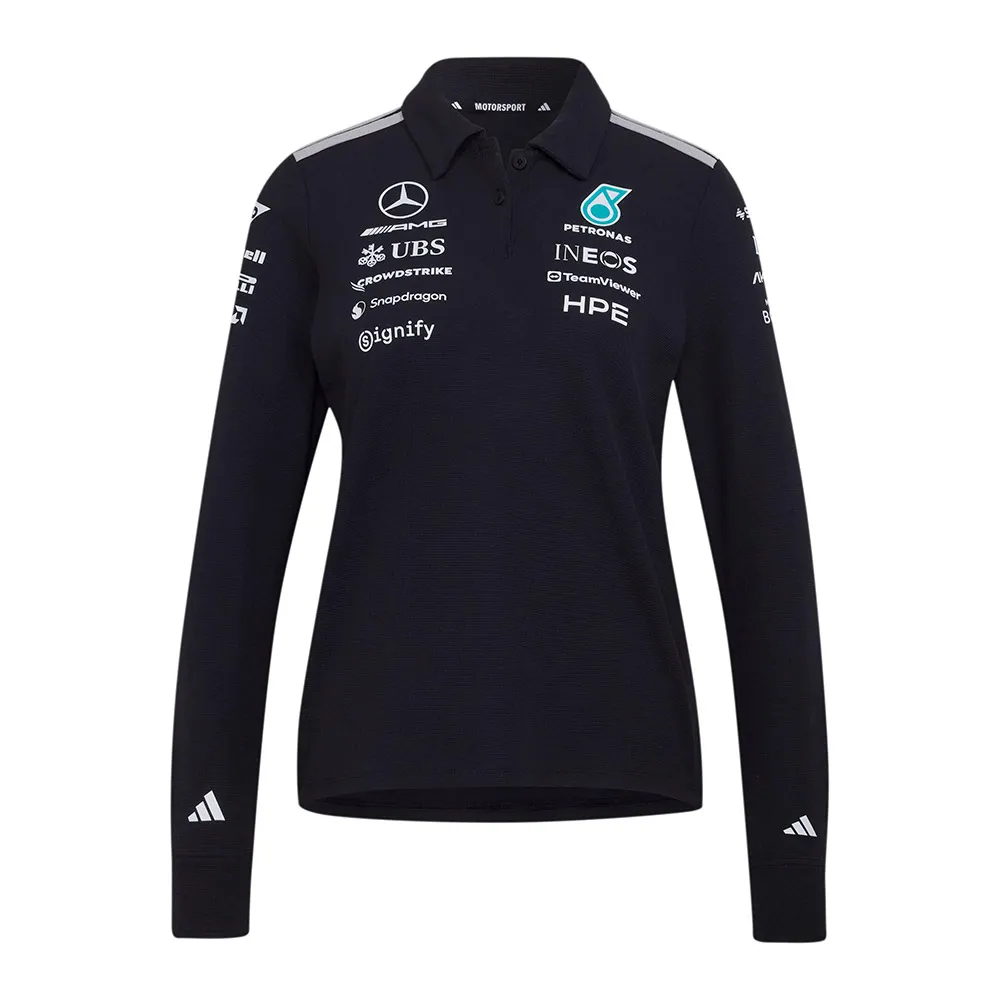 

Поло с длинным рукавом adidas Mercedes-AMG Petronas F1 Team Engineers, черный