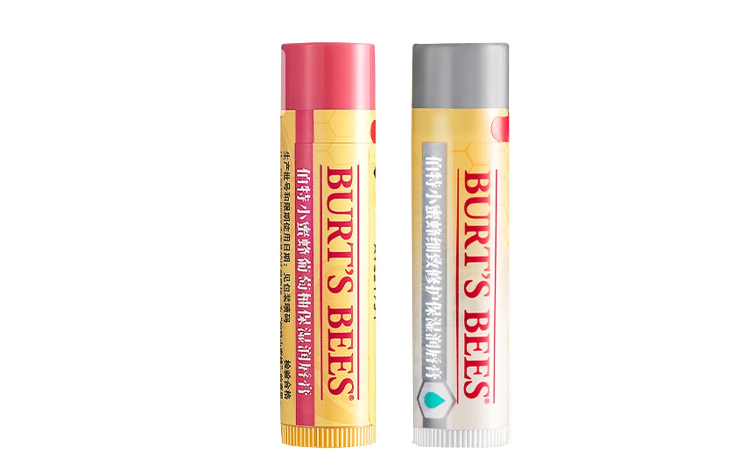 BURT'S BEES Бальзам для губ American Bert Bee Ace увлажняющий, предотвращает сухость и трещины, 4.25 г, Two-Piece Set: Grapefruit Lip Balm 4.25g+Refining Repairing Lip Balm 4.25g