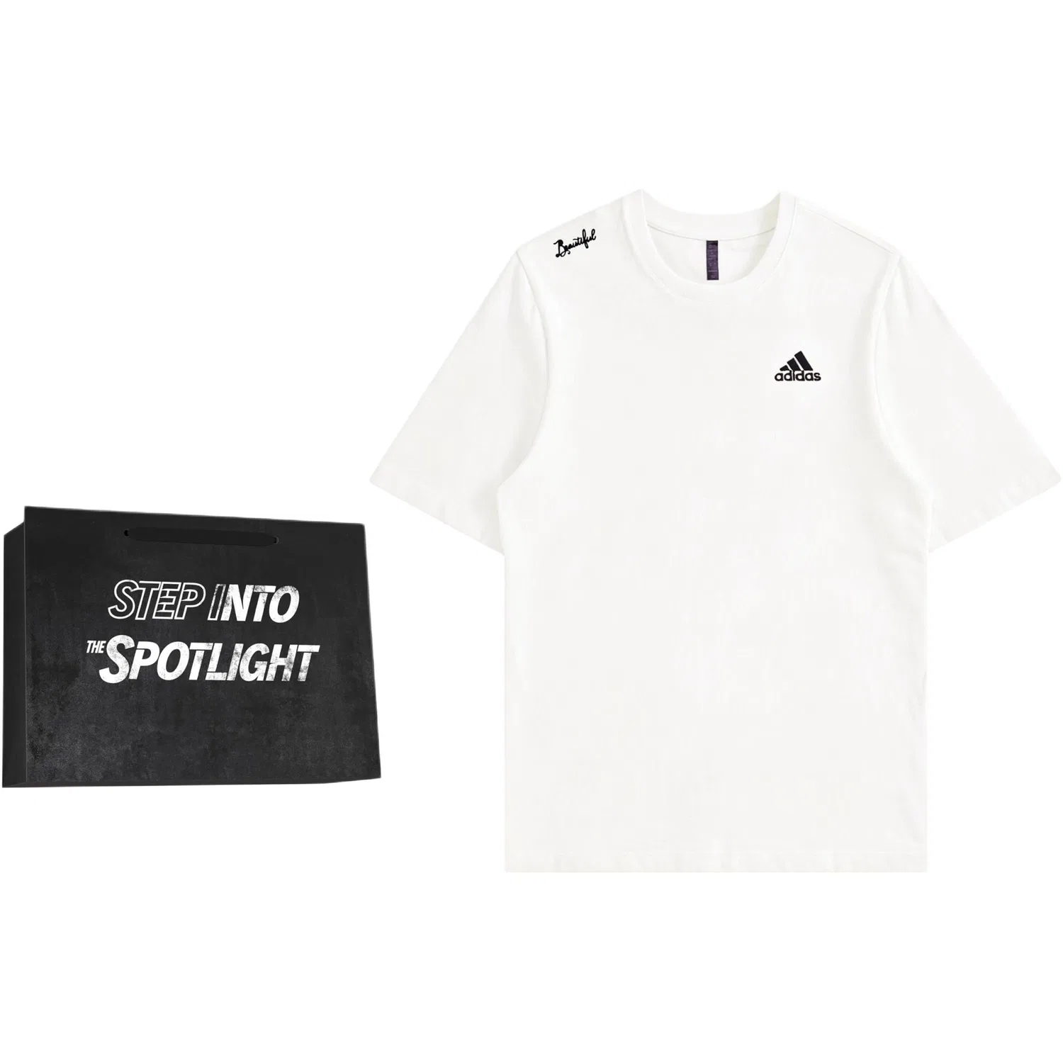 Футболка Adidas Must Haves Unisex Pink Shopping Bag-White — фото 3