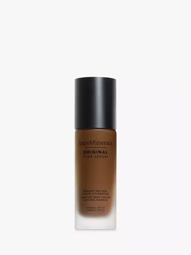 Оригинальная жидкая тональная основа Pure Serum Radiant Natural Liquid Foundation bareMinerals, Deep Warm 6