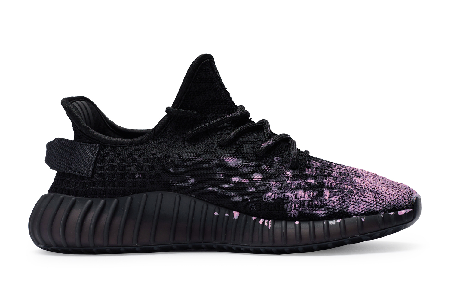 Adidas Originals Yeezy Boost 350 V2 повседневные кроссовки унисекс низкие розово-черные, цвет Black Pink — фото 4