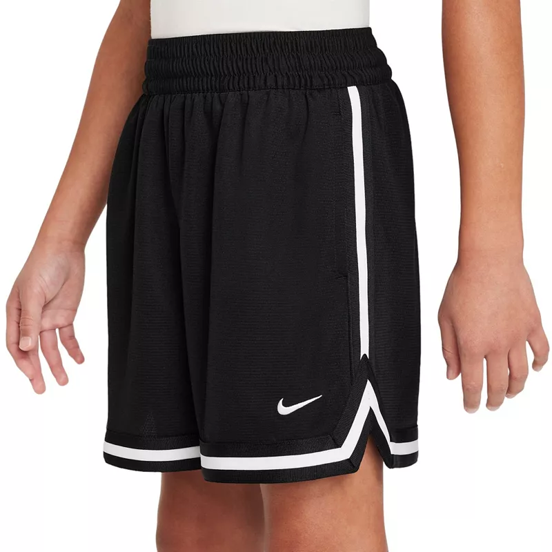 Баскетбольные шорты Nike Dri-FIT DNA 5 дюймов для мальчиков, черный/белый — фото 3