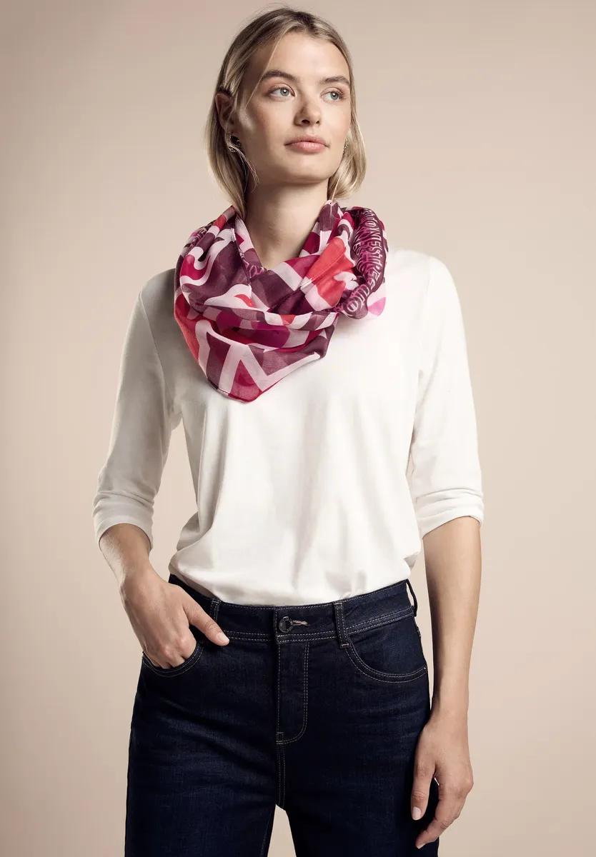 

STREET ONE Петля с графическим узором, цвет Berry Bow