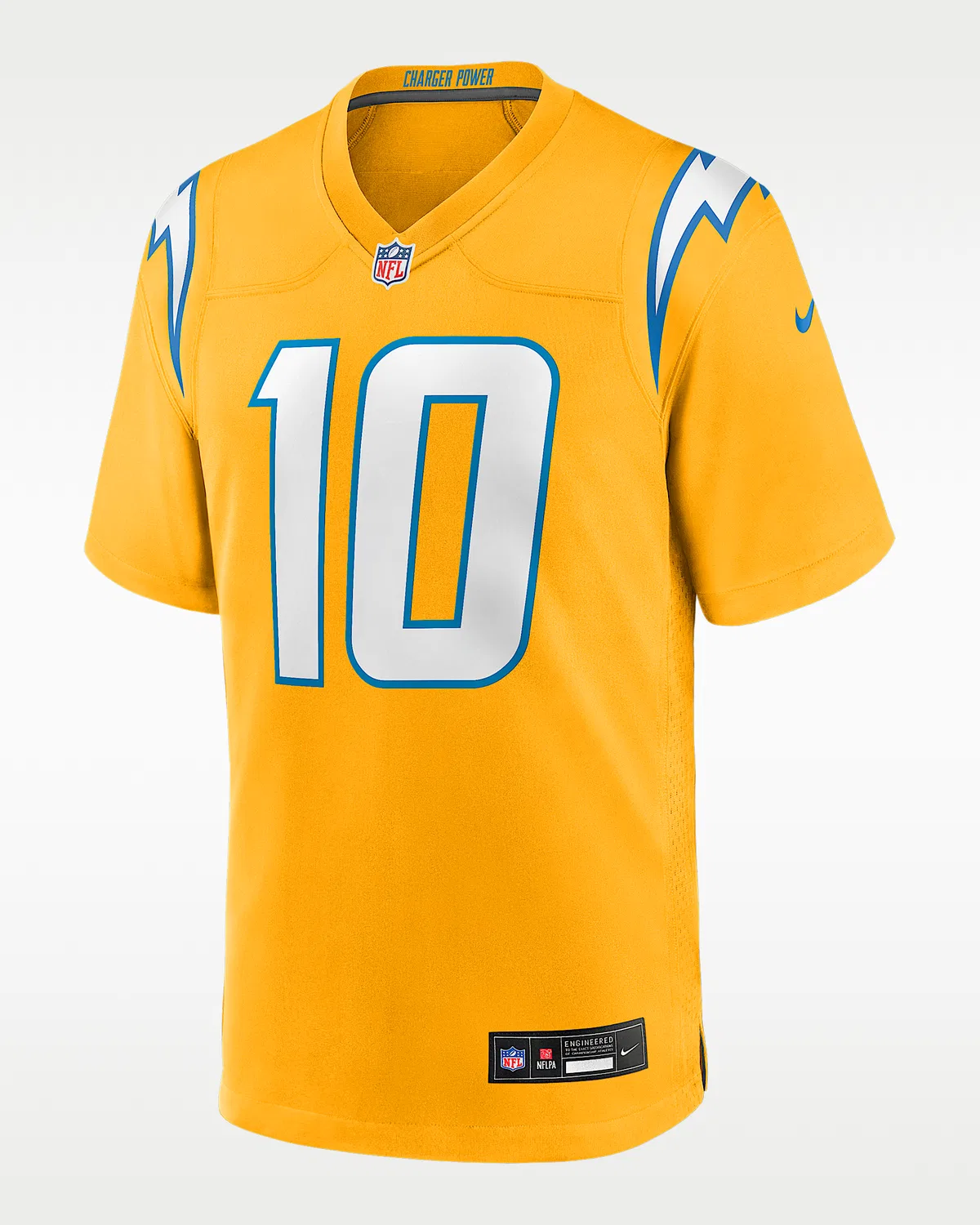 Детская игровая майка Nike NFL Justin Herbert Los Angeles Chargers, Gold