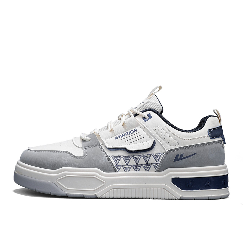 

Мужские скейтерские кроссовки для увеличения роста WARRIOR, белый/серый/темно-синий