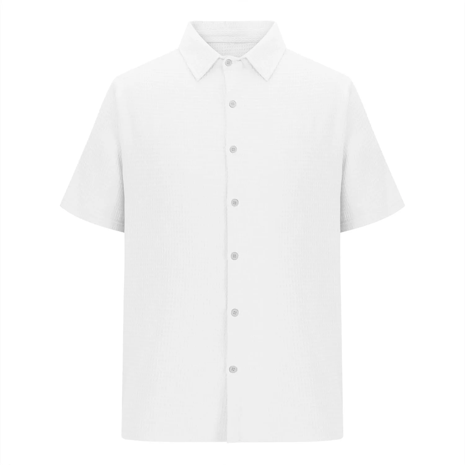 Мужская рубашка с коротким рукавом Casual, свободного кроя, летняя, Regular Fit, мятная — фото 3