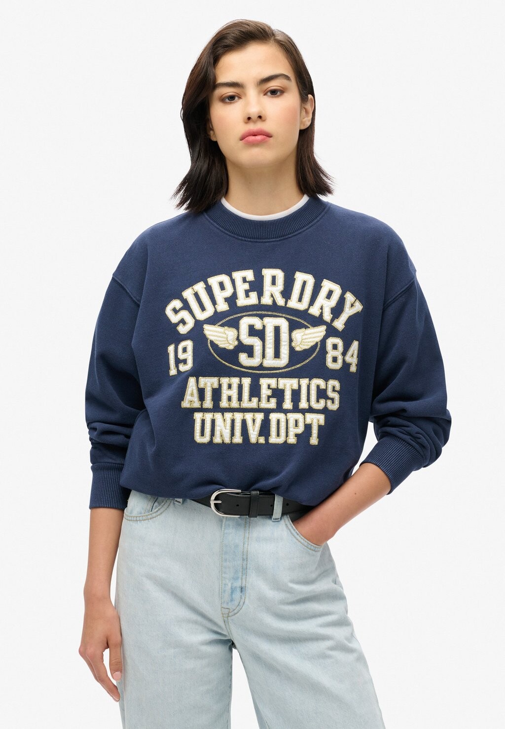 

Толстовка COLLEGE SCRIPT LOOSE Superdry, синий