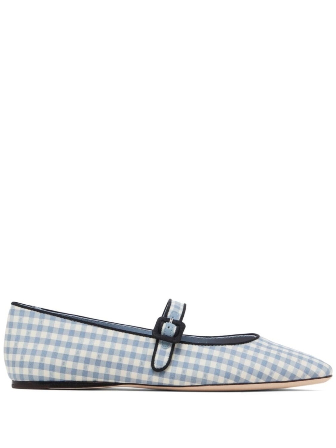

Loeffler Randall балетки в клетку гингем, синий