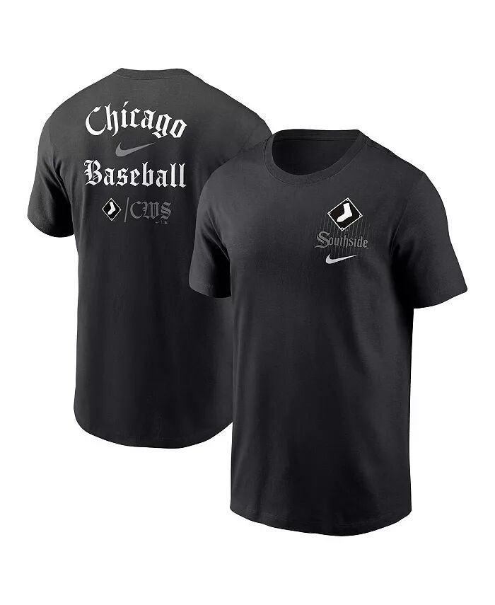 

Мужская черная футболка Chicago White Sox City Connect 2-Hit Nike