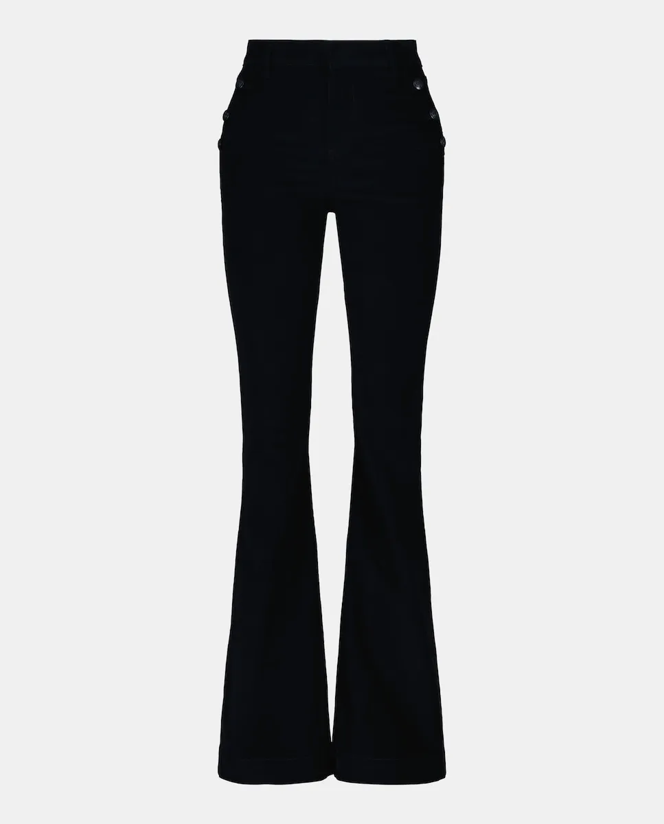 

Женские вельветовые расклешенные брюки на пуговицах Easy Wear, морской