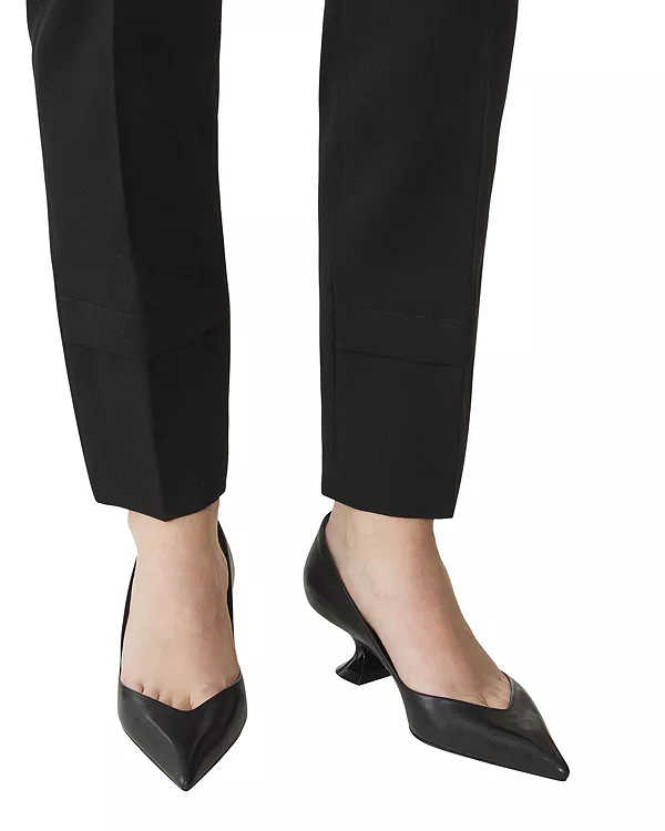 Женские кожаные туфли-лодочки Midnight Step Pump Lanvin, черный — фото 2