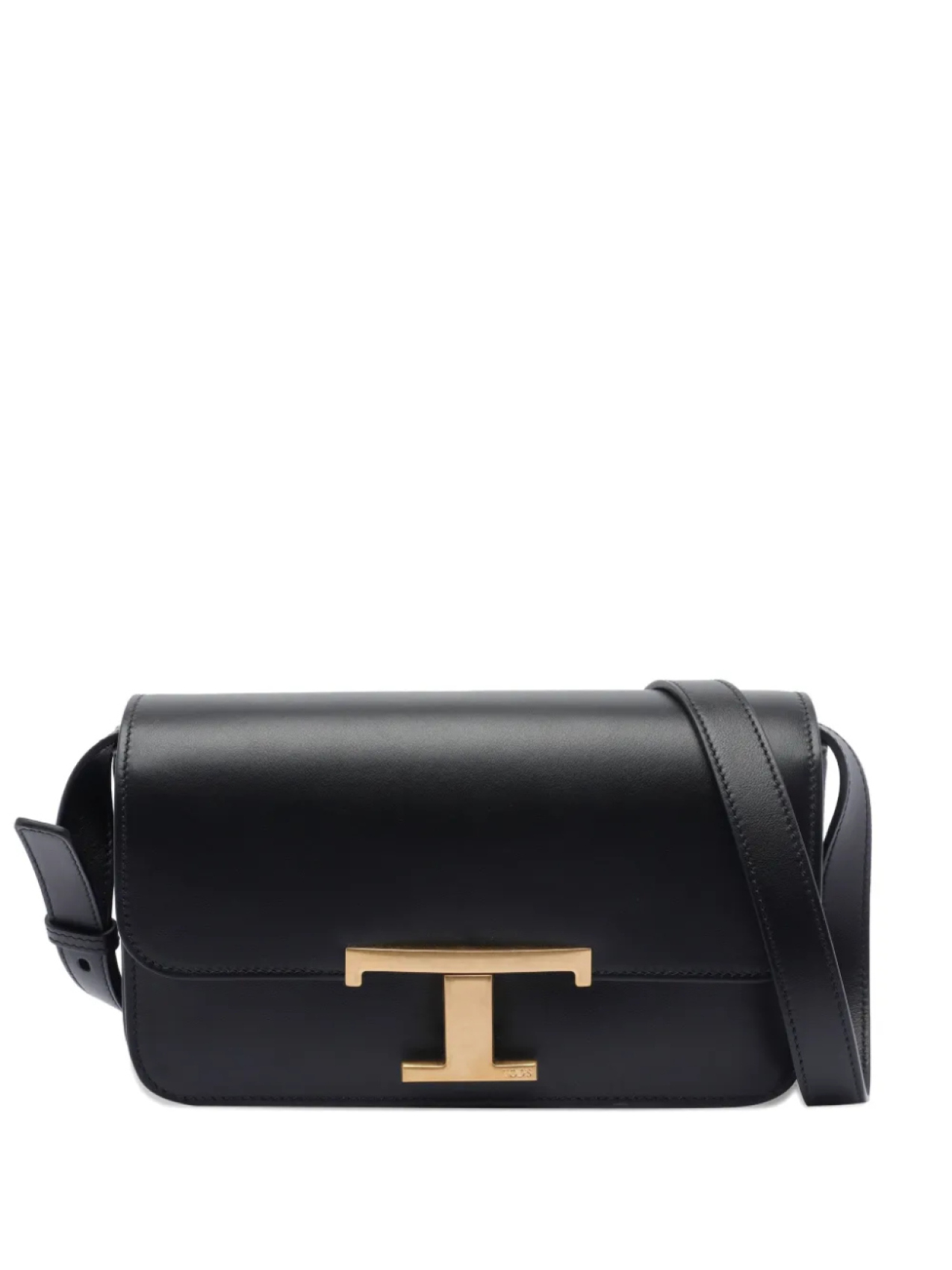 

Сумка через плечо из телячьей кожи с логотипом Tod's T, черный