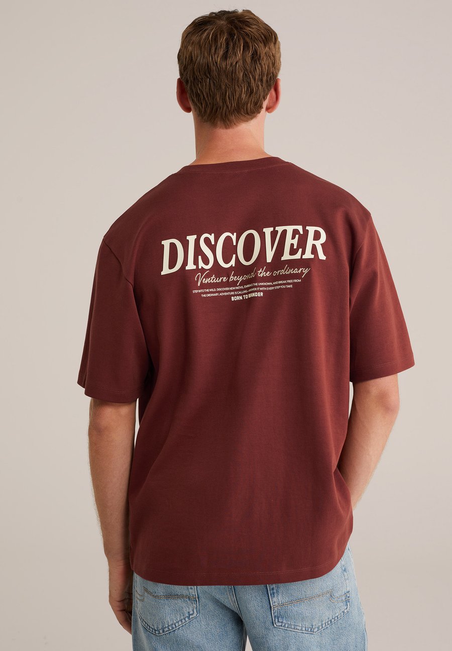 

Футболка WE Fashion Print T-shirt, Rust Brown/Bronze, Серый, Футболка WE Fashion Print T-shirt, Rust Brown/Bronze