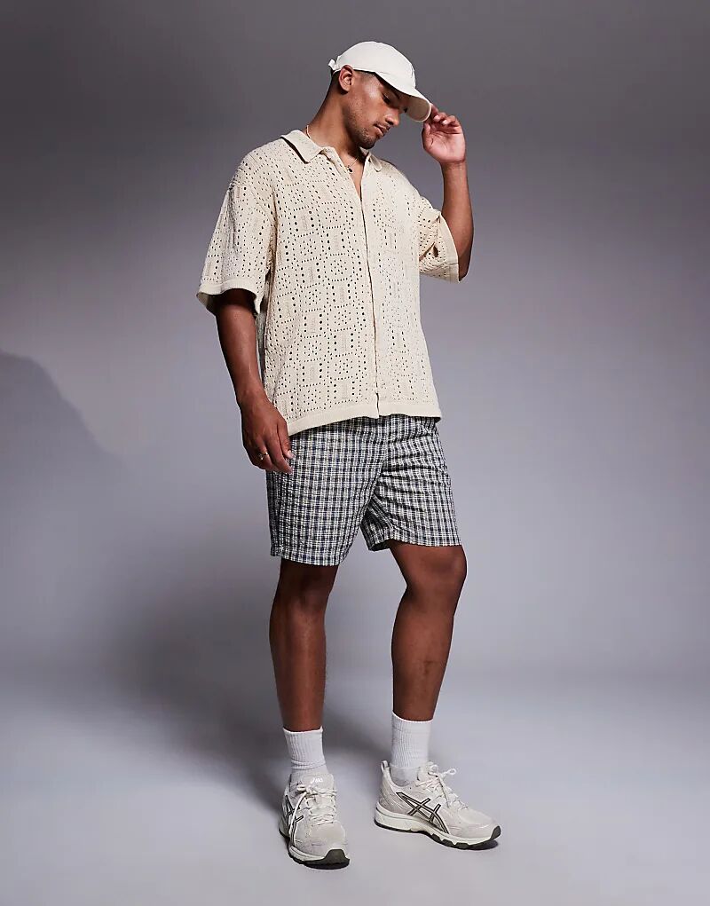 

Шорты River Island из сирсакера в клетку