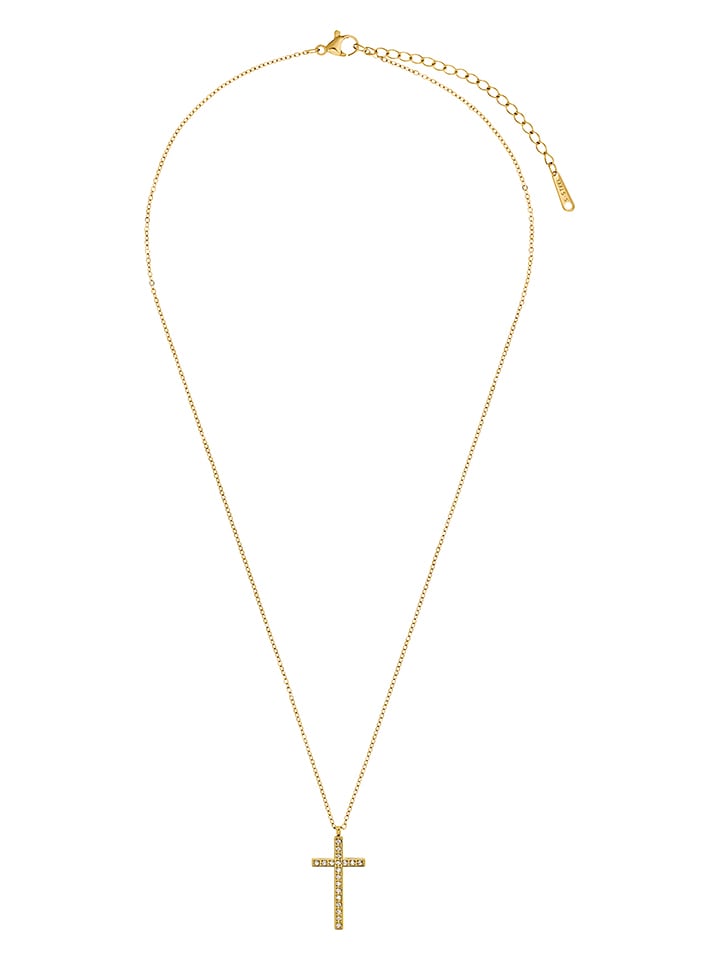 

Позолоченное колье с драгоценными камнями - (Д)42 см Steel_Art