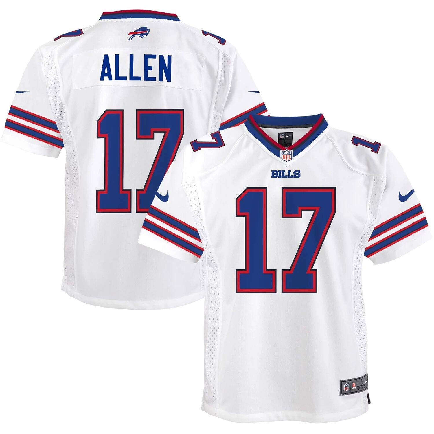 

Молодежная футболка Nike Josh Allen White Buffalo Bills Game Player Nike