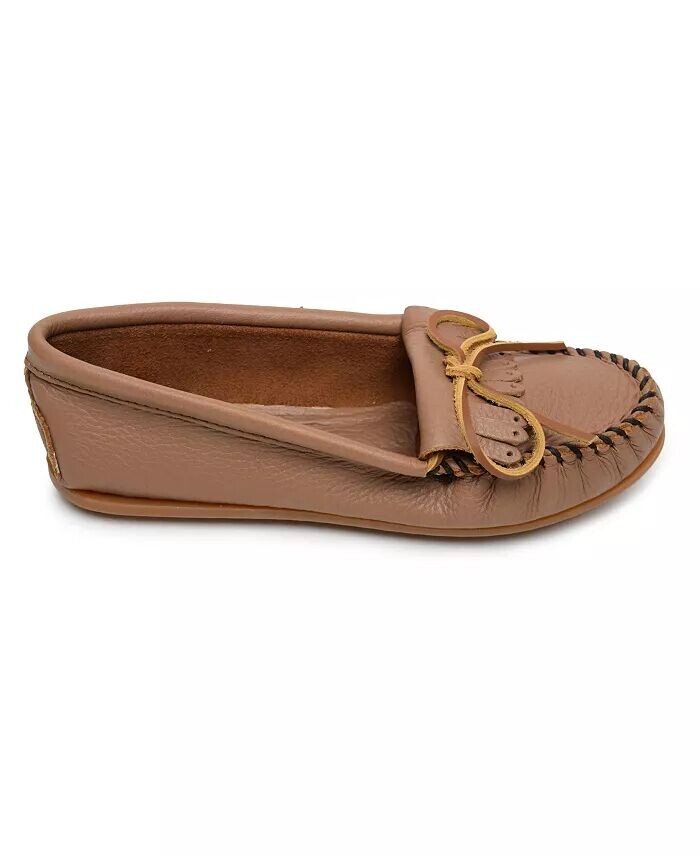 Женские мокасины Kilty из оленьей кожи Minnetonka, коричневый — фото 2
