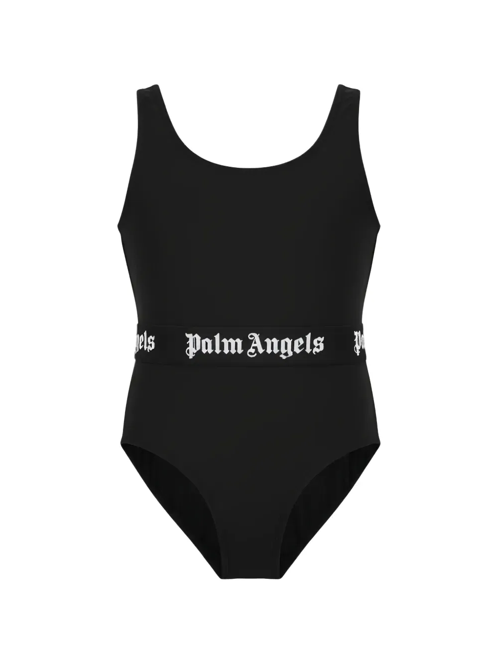 Цельный купальник с логотипом Palm Angels Kids, черный