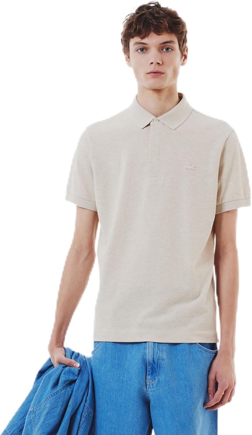 

Мужская поло-рубашка Lacoste Regular Fit Stretch Paris (с коротким рукавом) PH5522L (старый цвет), песочный