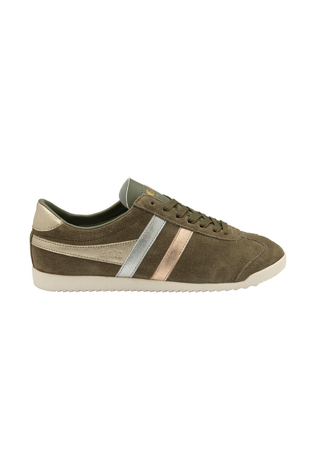 Кроссовки 'Bullet Mirror Trident' Suede Lace-Up Trainers Gola, хаки — фото 2