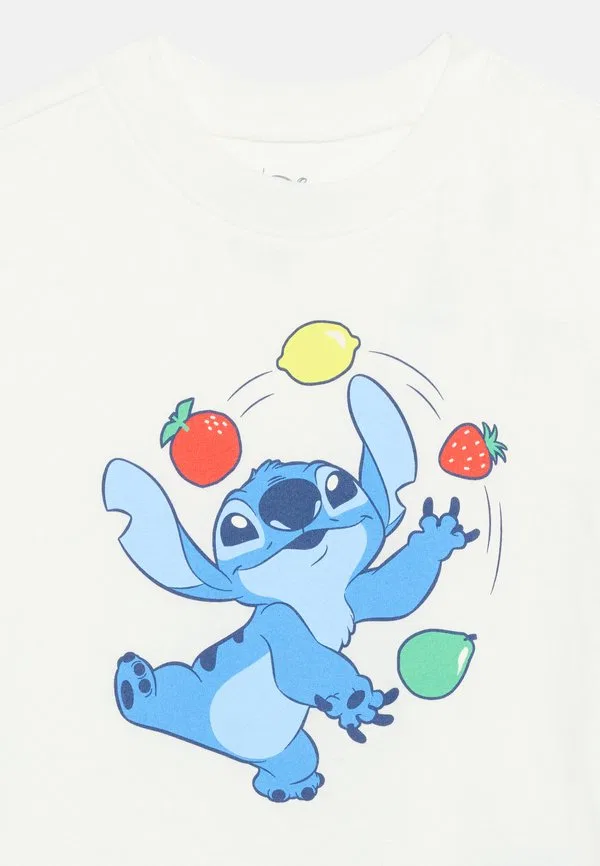 Футболка с принтом stitch, новая, кремового цвета Gap, New Off-White — фото 4