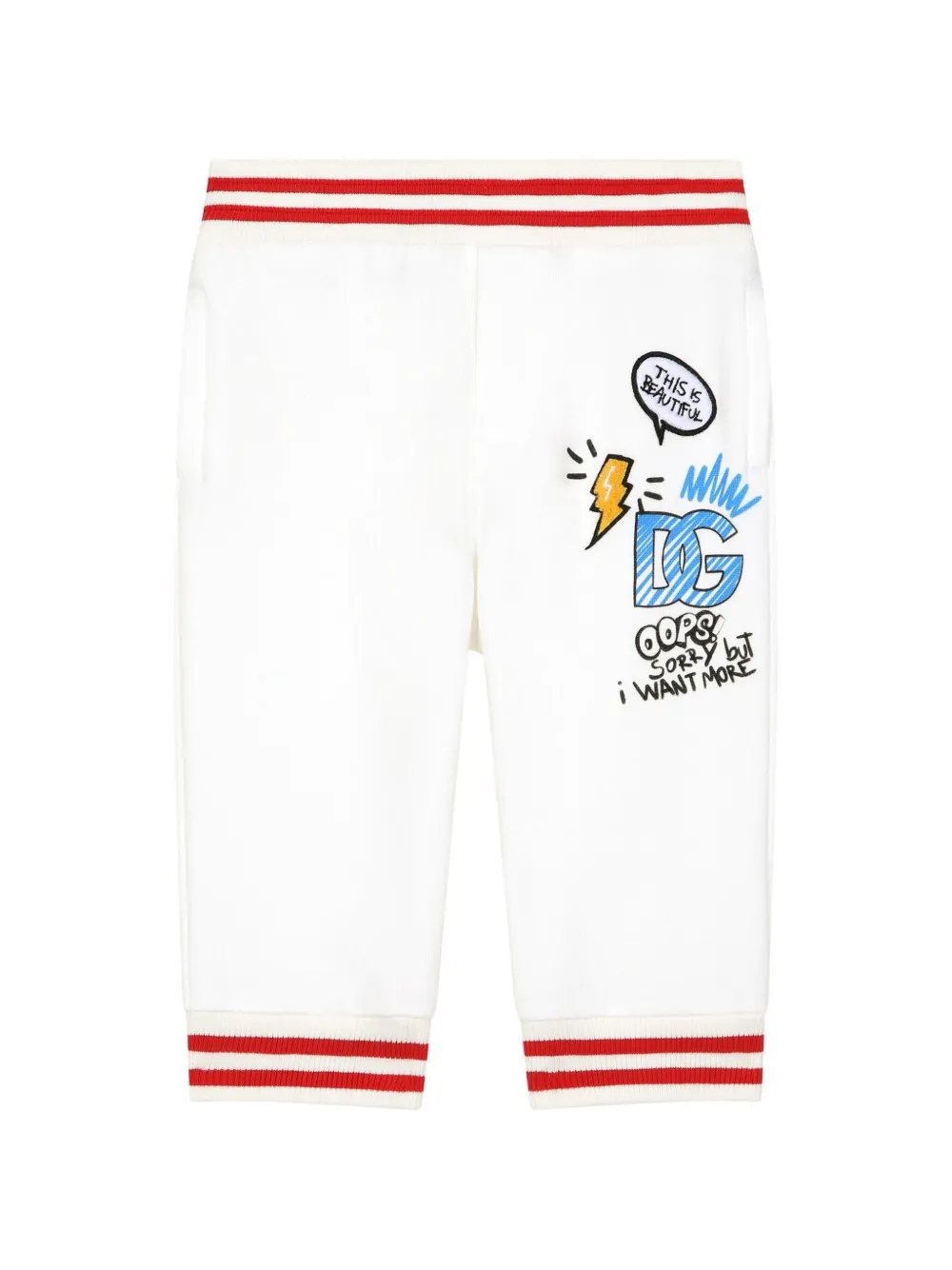 

Джеггинсы из джерси с логотипом Dolce & Gabbana Kids, белый