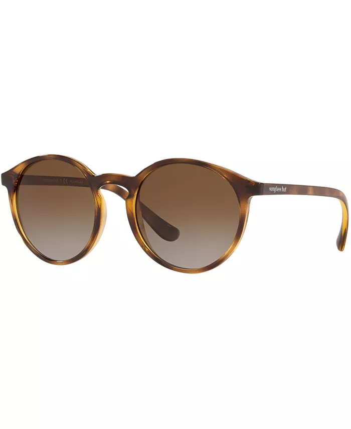 

Поляризационные солнцезащитные очки, 0HU2019 Sunglass Hut Collection, коричневый