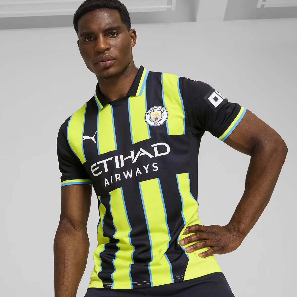 

Футболка-реплика ФК «Манчестер Сити» 2024-2025 Puma Away для мужчин, синий