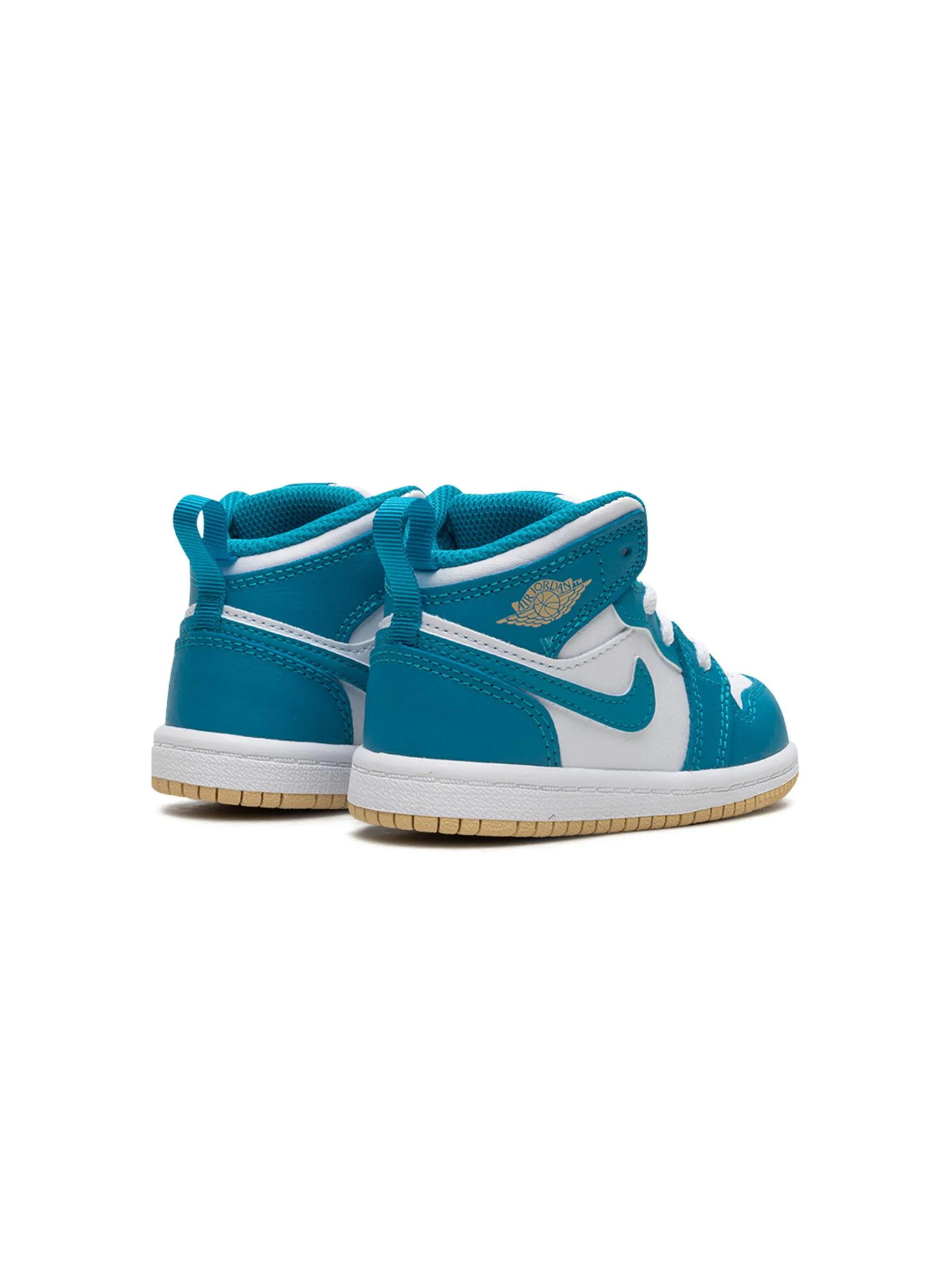 Кроссовки Air Jordan 1 Mid Aquatone Jordan Kids, белый — фото 4