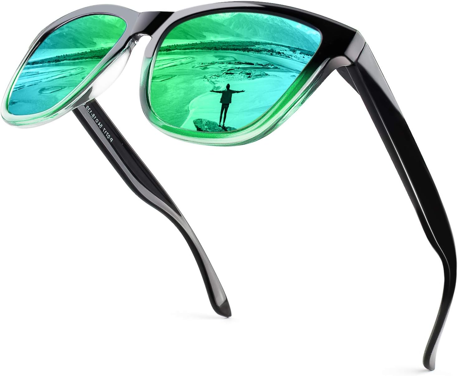 

Поляризованные солнцезащитные очки LINVO для мужчин и женщин, сверхлегкие, из материала TR90, для вождения, рыбалки, гольфа, с защитой от ультрафиолета UV400, C Gradient Black Frame/Green Lens