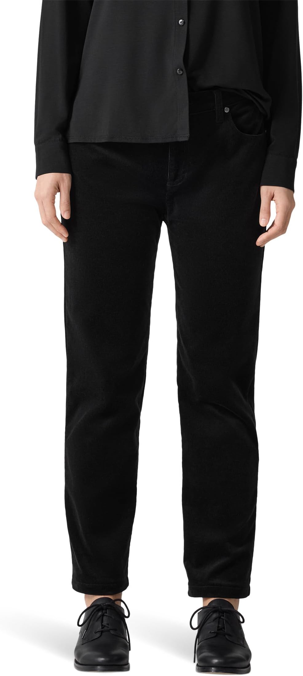 

Брюки Eileen Fisher High Waisted Slim Ankle Jean, черный