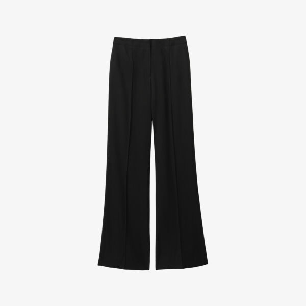 

Широкие брюки Tansey с высокой посадкой из эластичной ткани Reiss, черный
